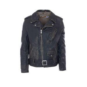 Schott Men Vintaged Fitted Motorcycle Jacket
